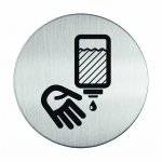 Pictogram Sanitize Hands 4903 Stainless Steel Self-Adhesive Toilet Sign 83mm