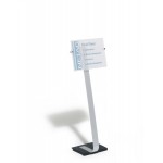 DURABLE 4819 23 CRYSTAL SIGN STAND A3 SILVER