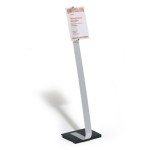 DURABLE 4818 23 CRYSTAL SIGN STAND A4 SILVER