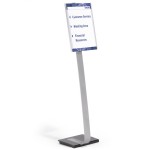 DURABLE 4813 23 INFO SIGN STAND A3 SILVER
