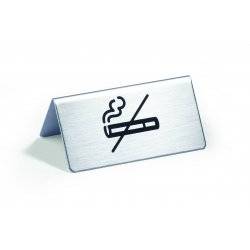 Durable 4962 23 Table Sign Non-Smoker Pictogram Stainless Silver, 85 X 36 X 50mm