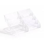 Transparent Business Card Display Box - 4 Compartments Holds 240 Cards