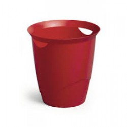 DURABLE 1701710080 WASTE BASKET TREND , RED 