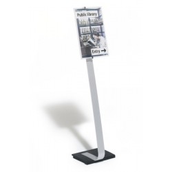 DURABLE 4819 23 CRYSTAL SIGN STAND A3 SILVER