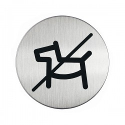 Pictogram No Dogs Allowed 4918 Stainless Steel Self-Adhesive 83mm