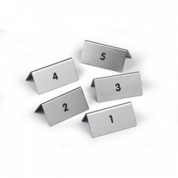 DURABLE 4970 23 TABLE SIGN 1-5 SILVER, 85 X 36 X 50mm 