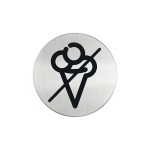 Pictogram No Food Allowed 4919 Stainless Steel Self-Adhesive 83mm